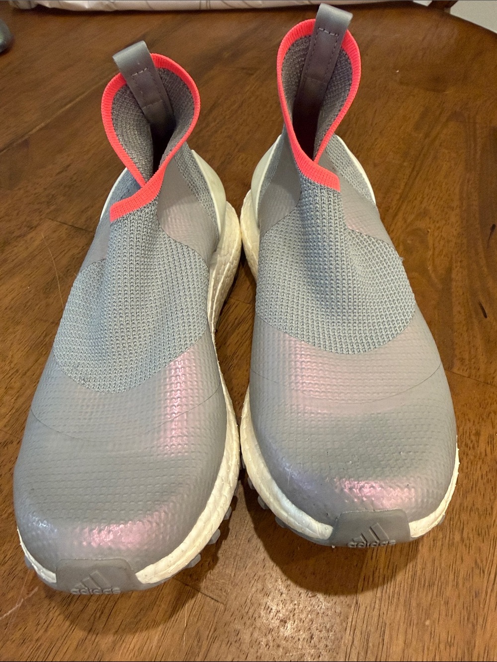 Adidas by Stella McCartney Ultraboost Slip-On Knit Sneaker Grey/Neon Size 7